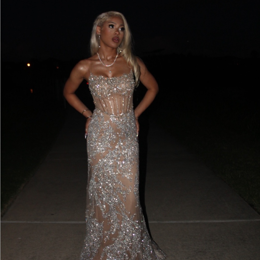 Stunning Silver Sequin Gown